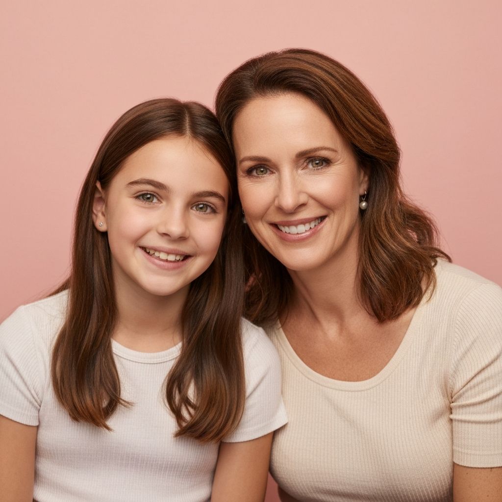 Mother and daughter together