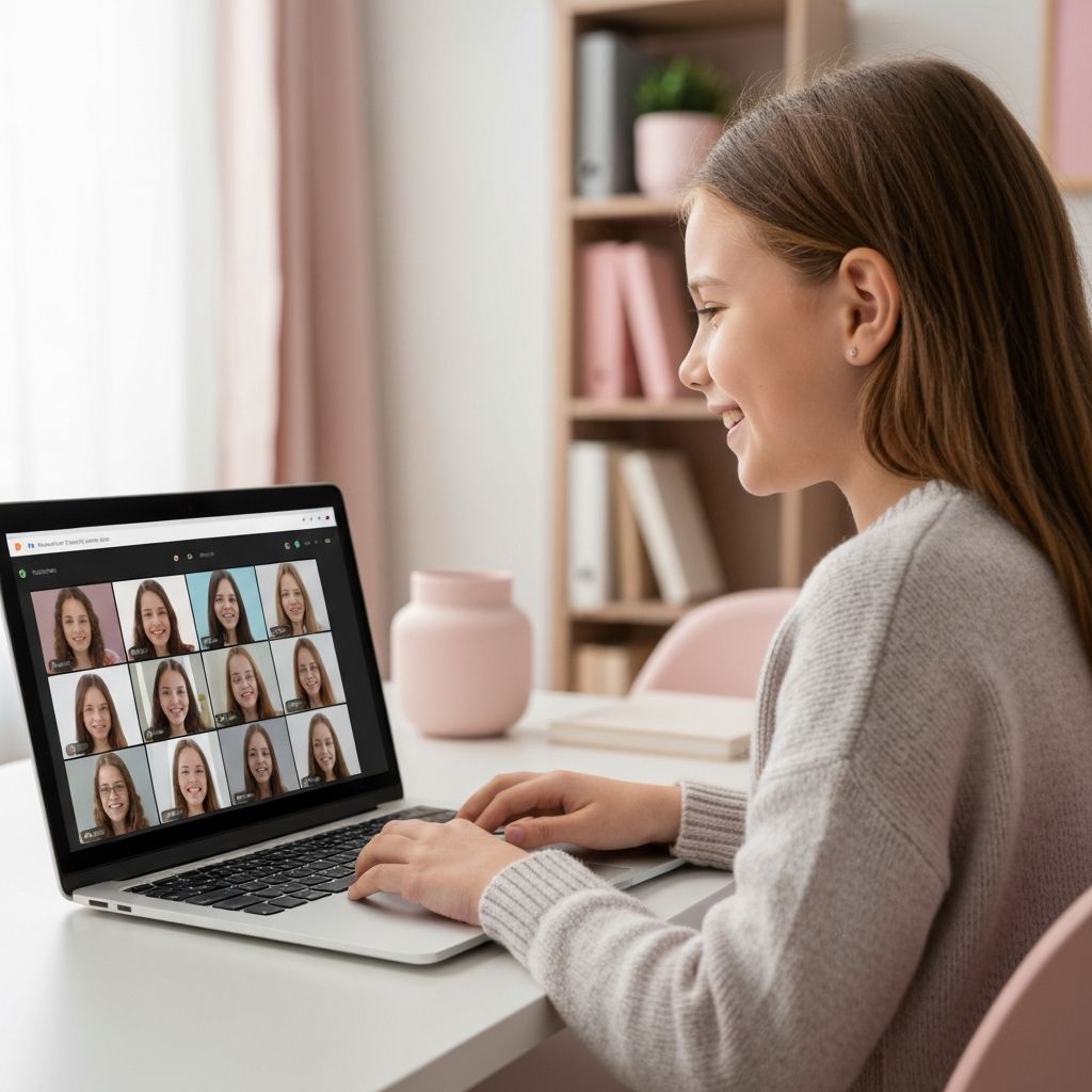 Girl participating in virtual RealMe session